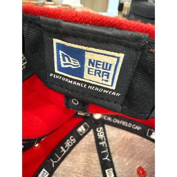 New Era 59Fifty MLB Washington Nationals Fitted Red Hat 7 1/4 - Picture 6 of 6